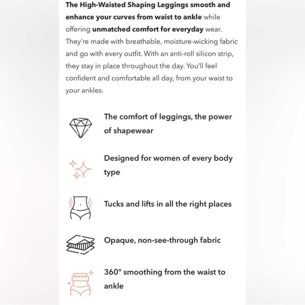 Shapermint Essentials Black Compression Leggings … - image 7